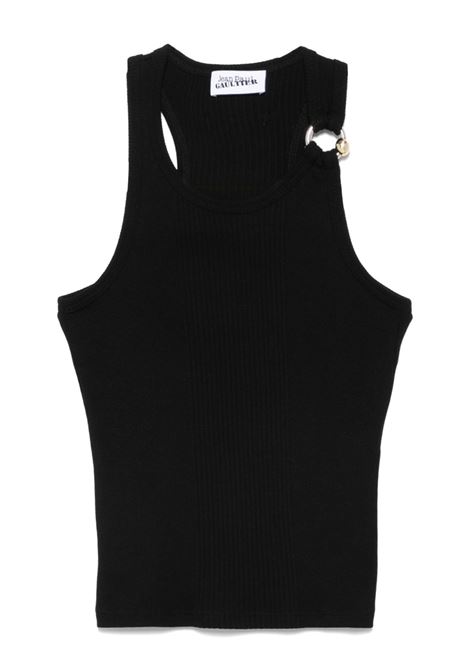 tank top piercing detail donna nero JEAN PAUL GAULTIER | 25/03-W-TO375-J01400